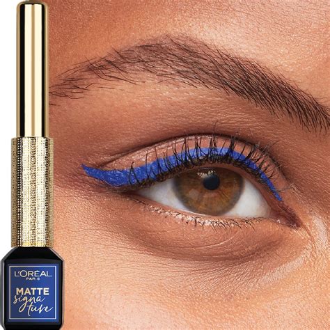 electric blue waterproof liquid eyeliner.